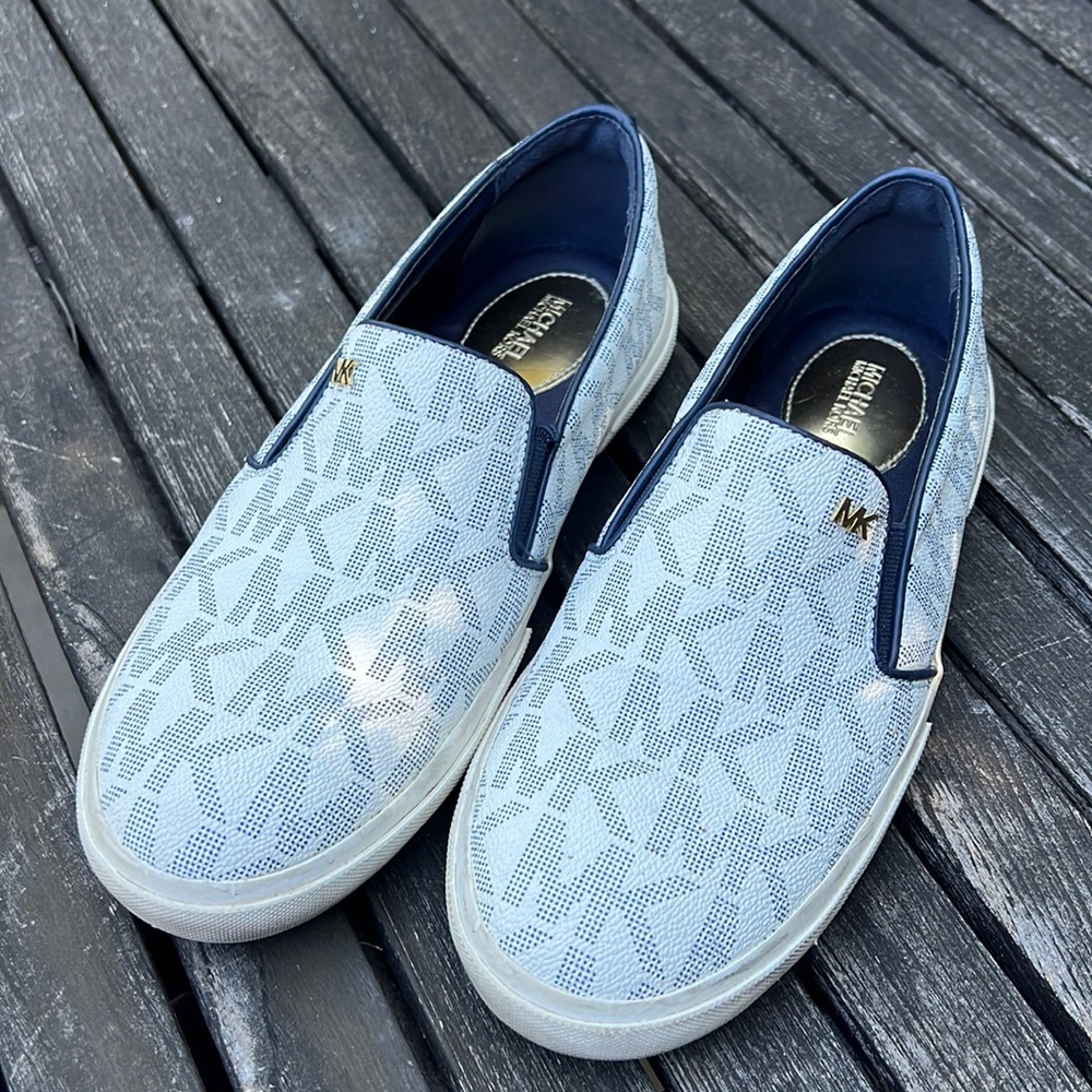 Michael Kors White & Blue Shoes